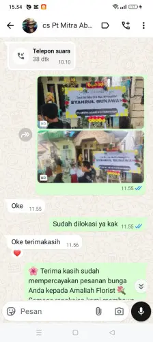 Testimonial Papan Bunga citorek timur
