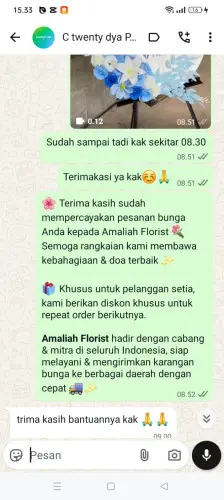 Testimonial Standing Flower citorek timur